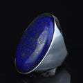 Silver Large Lapis Lazuli Ring, Natural Classic Handmade Lapis Ring , Blue Lapis Ring, Ottoman Style Ring , 925k Sterling Silver Ring