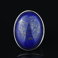 Silver Large Lapis Lazuli Ring, Natural Classic Handmade Lapis Ring , Blue Lapis Ring, Ottoman Style Ring , 925k Sterling Silver Ring
