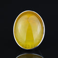 925 Silver Handmade Large Agate Ring, Natural Aqeeq Gemstone Ring , Genuine Yellow Agate Men Vintage Ring, Father Day Gift, 925k Silver