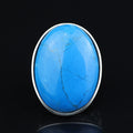 Men Silver Large Turquoise Stone Ring, Hand Engraved Silver Ring, Engraved Large Silver Ring, Large Signet Ring