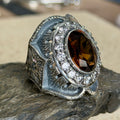 925 Sterling Silver Zultanite Gemstone Vintage Engraved Ring