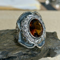 925 Sterling Silver Zultanite Gemstone Vintage Engraved Ring