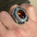 925 Sterling Silver Zultanite Gemstone Vintage Engraved Ring
