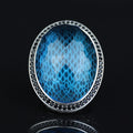 Men Silver Large Aquamarine Stone Ring,Big Man Blue Zircon Stone Ring , Ottoman Style Ring, Turkish Handmade Sterling Silver