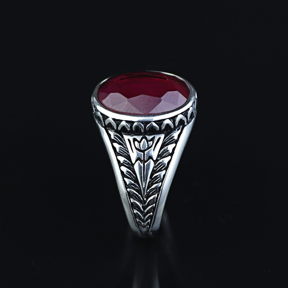 925 Men Handmade Natural Ruby Gemstone Handmade Ring