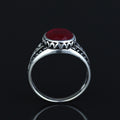 925 Men Handmade Natural Ruby Gemstone Handmade Ring