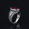 925 Men Handmade Natural Ruby Gemstone Handmade Ring