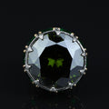 Men Handmade Emerald Solomon Signet Ring, King Solomon Signet Ring, 925 Sterling Silver