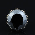 Black Onyx Stone King Solomon Signet Ring, Large Onyx Men Ring, Large Signet Ring, 925 Sterling Silver Ring