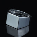 Solid Silver Square Signet Ring, Minimalist Square Signet Ring, Pinky Square Signet Ring, Classic Square Ring, 925k Sterling Silver