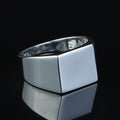 Solid Silver Square Signet Ring, Minimalist Square Signet Ring, Pinky Square Signet Ring, Classic Square Ring, 925k Sterling Silver