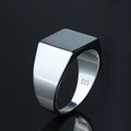 Solid Silver Square Signet Ring, Minimalist Square Signet Ring, Pinky Square Signet Ring, Classic Square Ring, 925k Sterling Silver