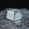 Solid Silver Square Signet Ring, Minimalist Square Signet Ring, Pinky Square Signet Ring, Classic Square Ring, 925k Sterling Silver
