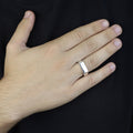 Solid Silver Rectangular Signet Ring, Elegant Men Signet Ring, Classic Rectangular Ring, Pinky Rings, Custom Signet Ring, 925 Silver