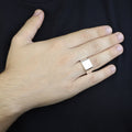 Solid Silver Square Signet Ring, Minimalist Square Signet Ring, Pinky Square Signet Ring, Classic Square Ring, 925k Sterling Silver