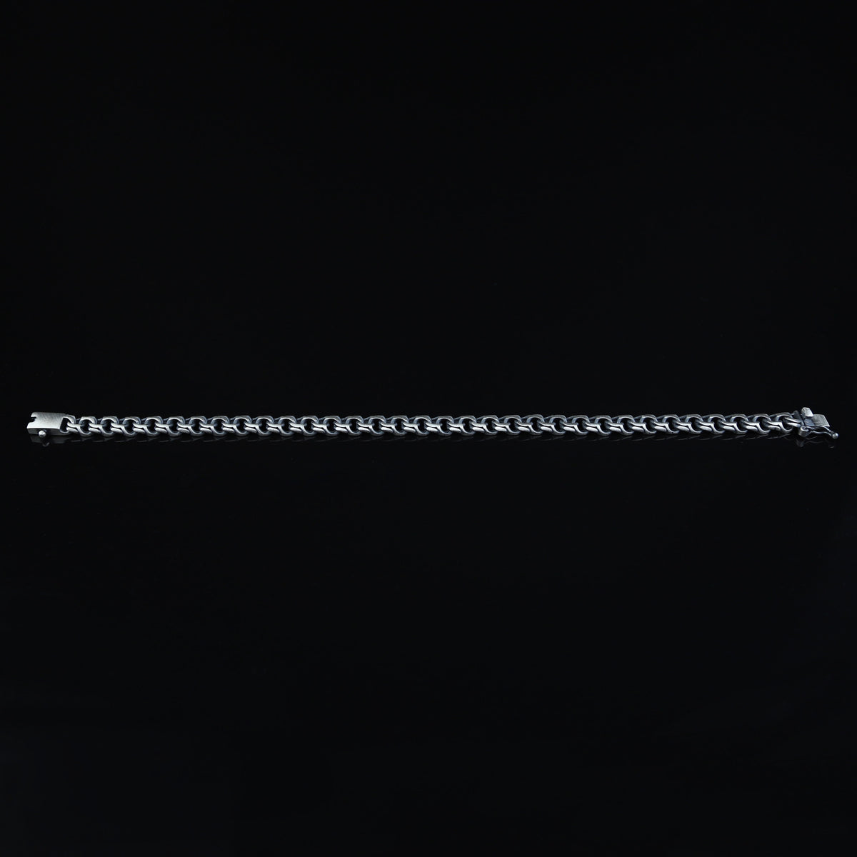 Sterling Silver Curb Chain Bracelet, 5mm Oxized Cuban Curb Chain Bracelet, Elegant Chain Bracelet, Vintage Men Bracelet, Gift For Men