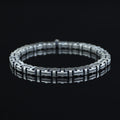 Men Silver Handmade Chain Bracelet, 7MM Men Chain Bracelet, Oxized Box Chain