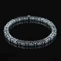 Men Silver Handmade Chain Bracelet, 7MM Men Chain Bracelet, Oxized Box Chain
