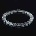 Silver 8MM Curb Chain Bracelet, Elegant Men Chain Bracelet, Cuban Link Chain Bracelet, Perfect Men's Bracelet