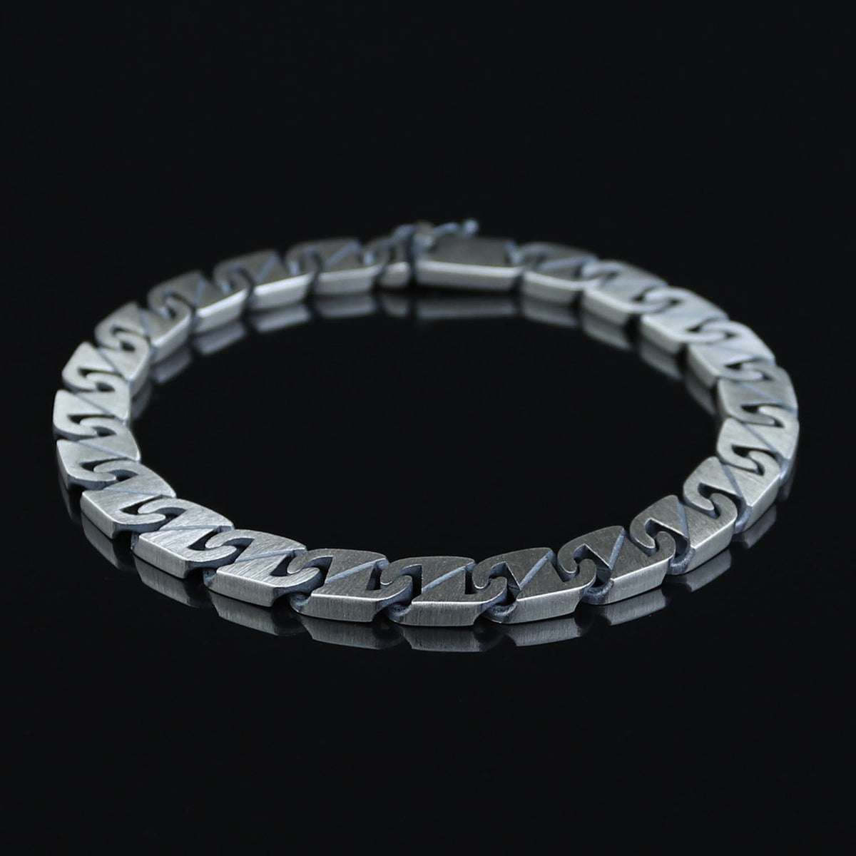 Silver 8MM Curb Chain Bracelet, Elegant Men Chain Bracelet, Cuban Link Chain Bracelet, Perfect Men's Bracelet