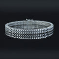 925 Solid Silver Franco Chain Bracelet, 7MM Double Franco Chain, Handmade Chain Bracelet Foxtail Link Bracelet