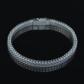 925 Solid Silver Franco Chain Bracelet, 7MM Double Franco Chain, Handmade Chain Bracelet Foxtail Link Bracelet