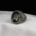 Anillo Plata Modelo Serpiente Caballero Piedra Onix