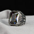 Silver Handmade Mystic Topaz Ring