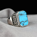 Men Handmade Silver Handcrafted Turquoise Ring