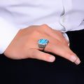 Men Handmade Silver Handcrafted Turquoise Ring