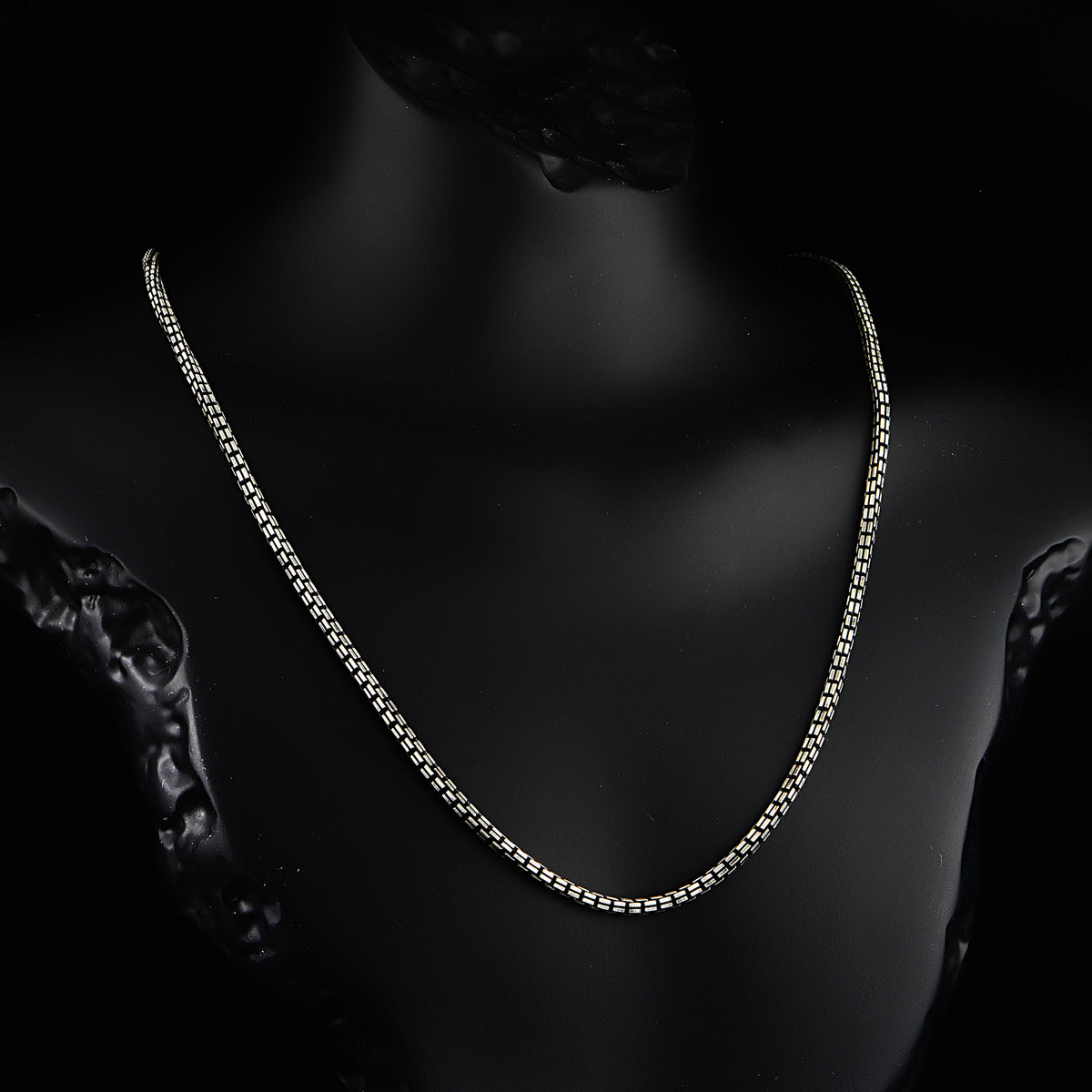 Silberne handgemachte italienische Boxkette