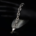 Men Silver Heavy Link Thick Chain Bracelet