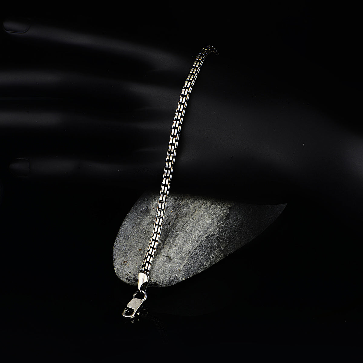 Pulsera Italiana Cadena Cuba Fina de Plata