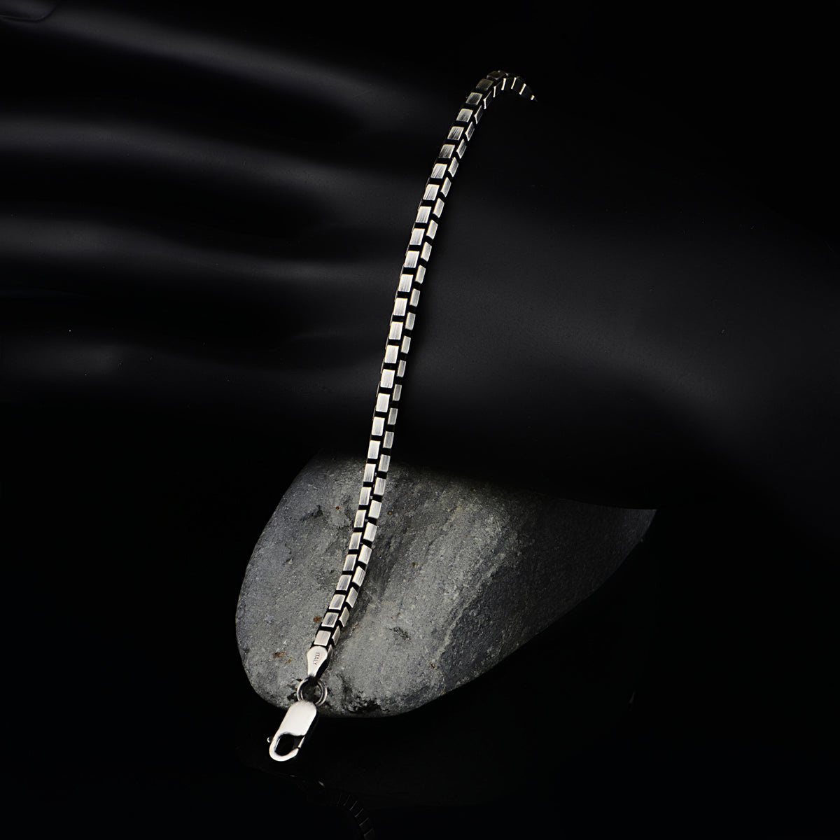 Silver Handmade Curb Chain Bracelet