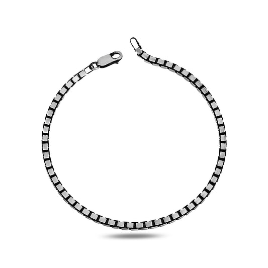 Silver Handmade Curb Chain Bracelet
