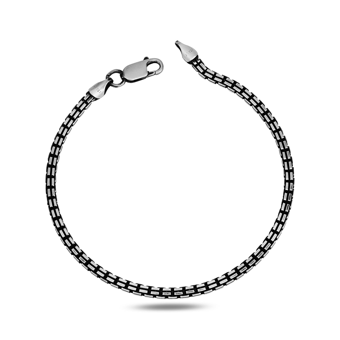 Silver Thin Cuba Chain Italian Bracelet