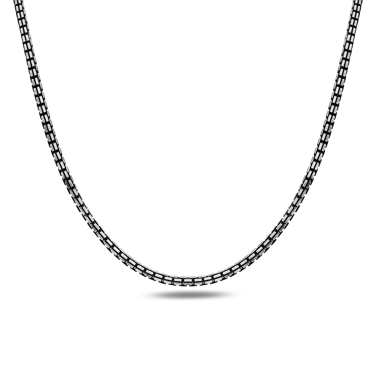 Silberne handgemachte italienische Boxkette