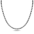 Collar de cadena de cuentas de bolas de plata