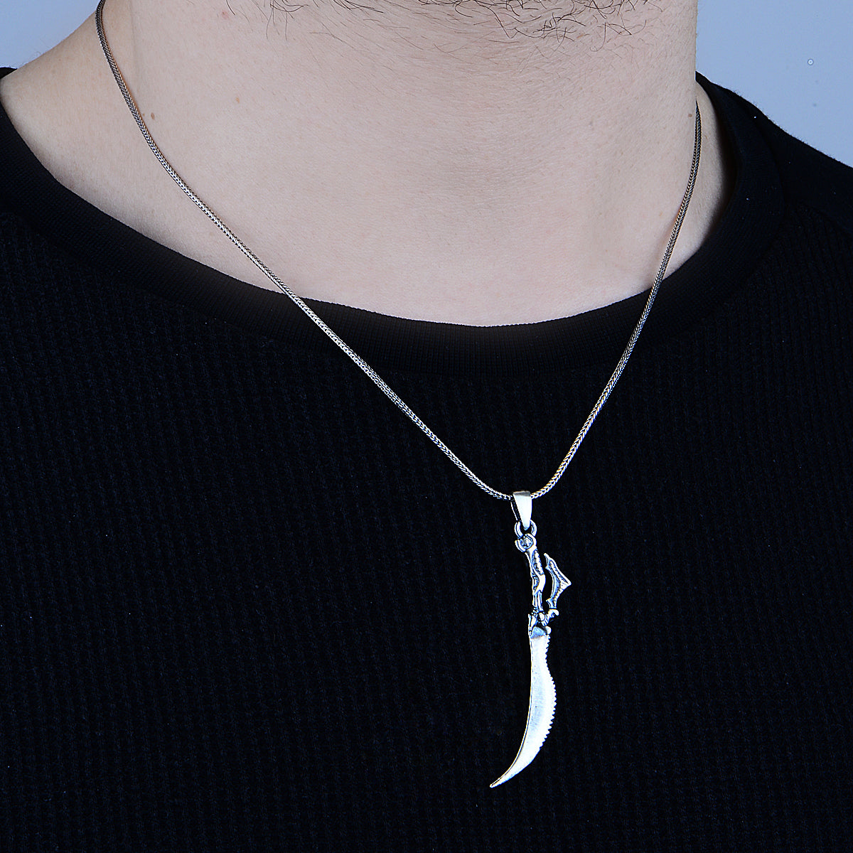 Silver Handmade Sword Necklace