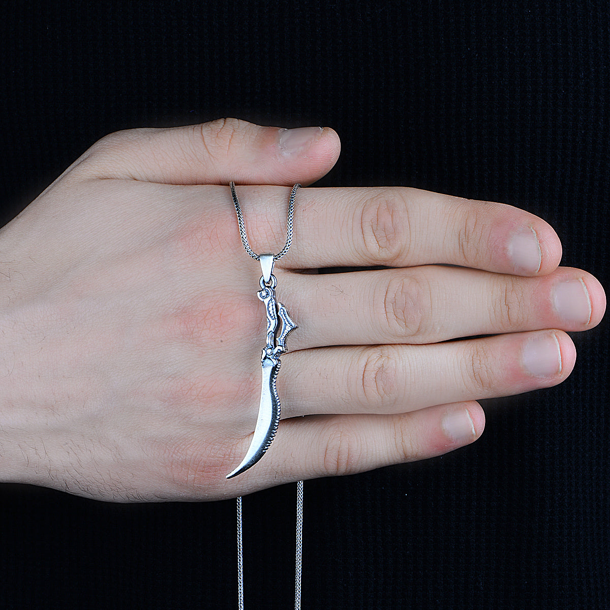 Silver Handmade Sword Necklace