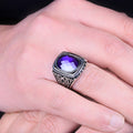 Silver Handmade Amethyst Stone Ottoman Style Ring