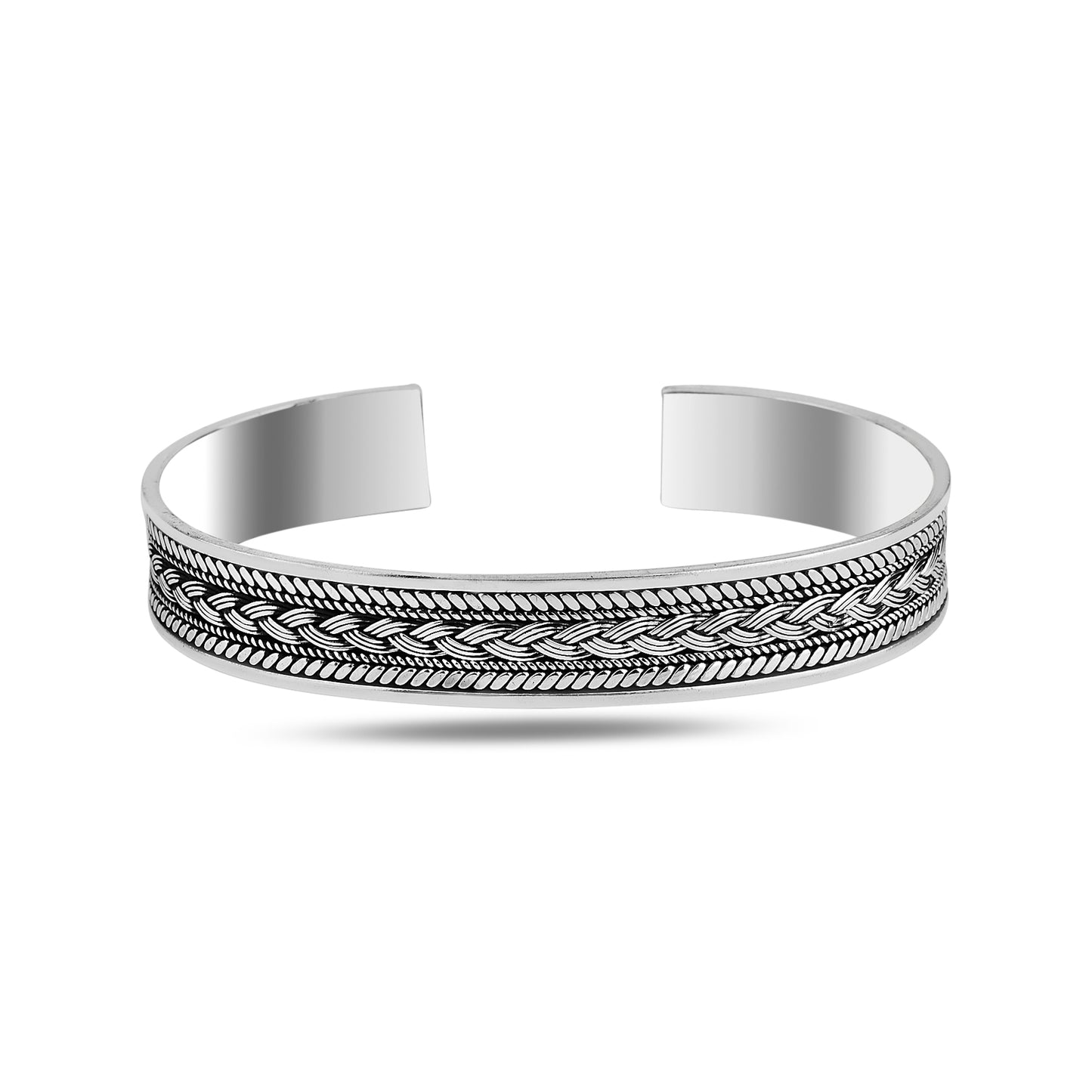 Silver Thick Silver Band Bracelet