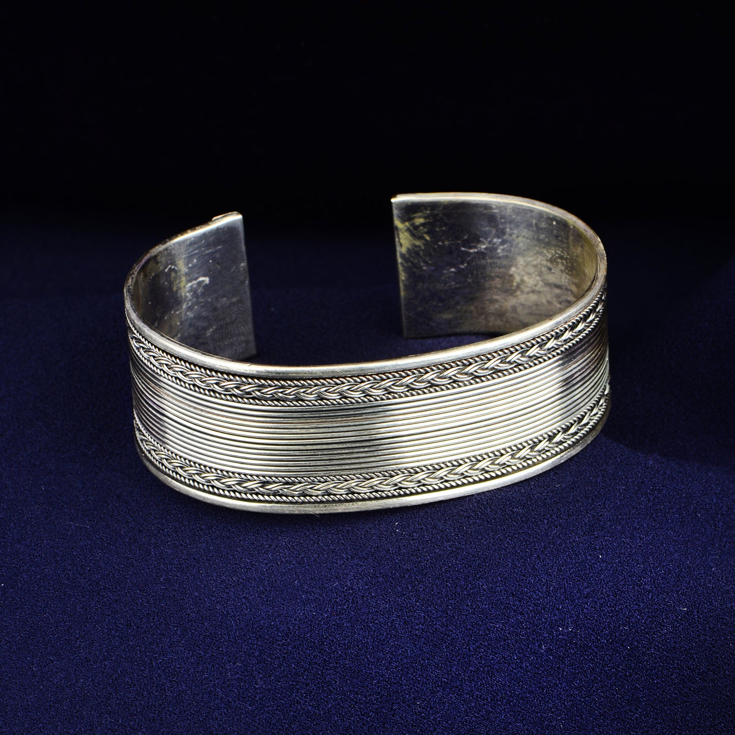 Silver Thick 22MM Cuff Band Bracelet