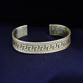 Silver Handmade 15MM Thick Greek Style Cuff Bracelet