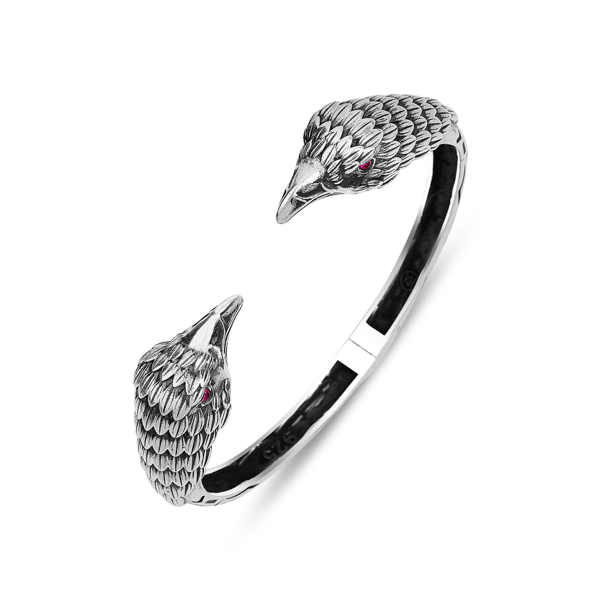 Silver Handmade Eagle Head Bracelet