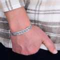 Silver Thick Greek Style Cuff Bracelet