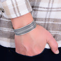 Silver Thick 22MM Handmade Cuff Bracelet