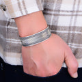 Silver Thick 22MM Cuff Band Bracelet