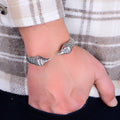 Silver Handmade Eagle Head Bracelet
