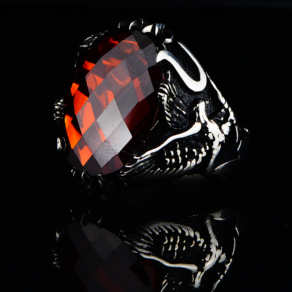 Silberner Rubinstein-Adler-Modellring